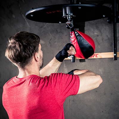 UFC Leather Speed Bag in action